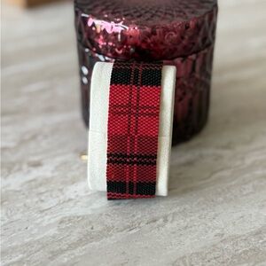 Handmade Elegant Red and Black Plaid Cuff Links